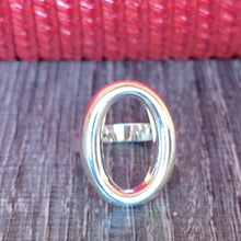 Load image into Gallery viewer, Oval Adjustable Sterling Silver Ring