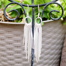 Load image into Gallery viewer, Multi-strand Silver Dangle Earrings