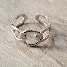 Load image into Gallery viewer, Circular Adjustable Sterling Silver Ring
