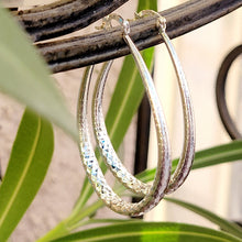 Load image into Gallery viewer, Diamond Cut Sterling Silver Hoop Earrings