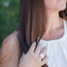 Load image into Gallery viewer, Woven Adjustable Sterling Silver Ring