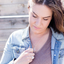 Load image into Gallery viewer, Slanted Butterfly Sterling Silver Necklace