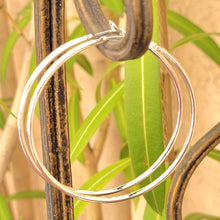 Load image into Gallery viewer, Round Sterling Silver Hoop Earrings