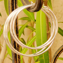 Load image into Gallery viewer, Round Sterling Silver Hoop Earrings
