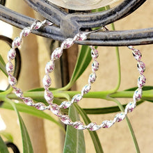 Load image into Gallery viewer, Twisted Hoop Silver Earrings