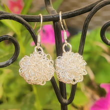 Load image into Gallery viewer, Textured Silver Ball Earrings