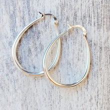 Load image into Gallery viewer, Sterling Silver Hoop Earrings