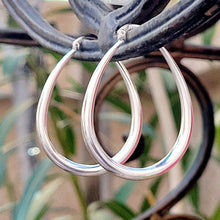 Load image into Gallery viewer, Sterling Silver Hoop Earrings