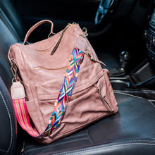 Load image into Gallery viewer, Pink convertible bag in a car with black seats