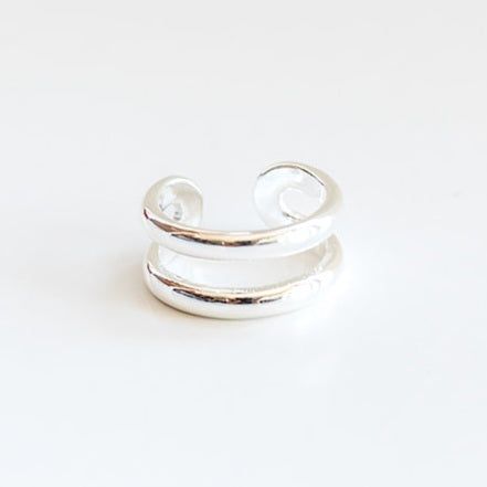 Double Band Adjustable Sterling Silver Ring
