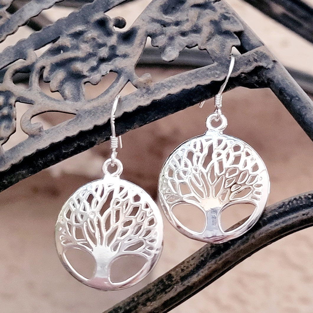 Tree Sterling Silver Earring